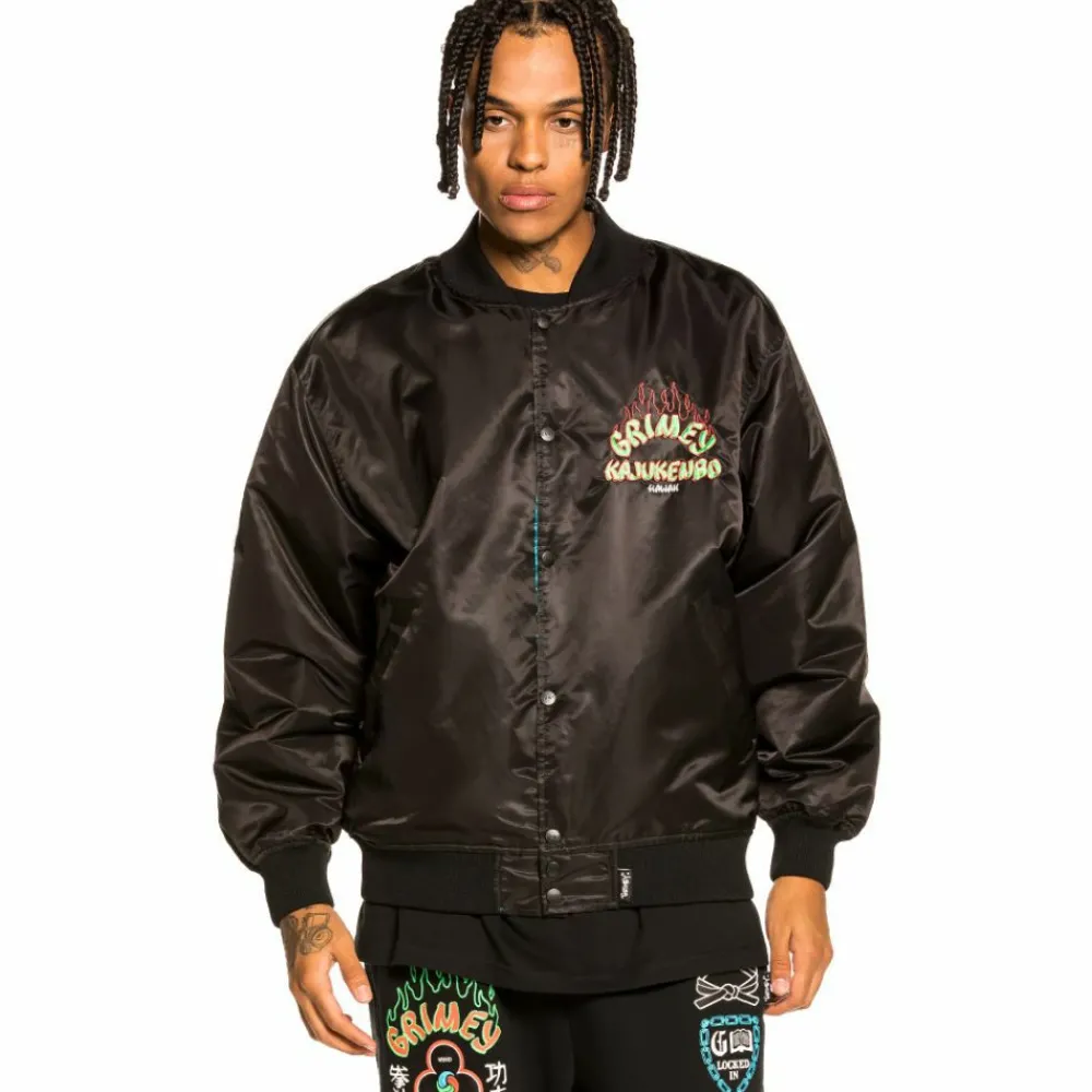 Grimey Chaqueta Satinada Reversible "Destroy All Fear" - Black/Blue | Fall 21 Flash Sale