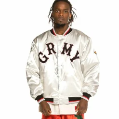 Grimey Chaqueta Satinada Reversible "The Loot" - White Ii | Spring 21 Shop