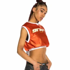 Grimey Crop Top Chica Acknowledge Ss20 Orange Fashion