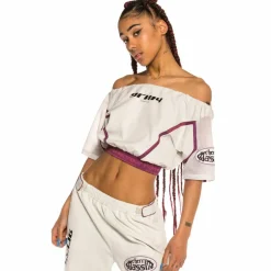 Grimey Crop Top Chica X Cherry Massia Ss20 Grey Best