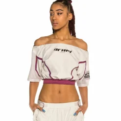 Grimey Crop Top Chica X Cherry Massia Ss20 Grey Best