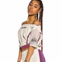 Grimey Crop Top Chica X Cherry Massia Ss20 Grey Best