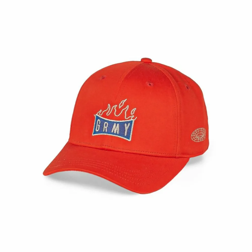Grimey Gorra Back At You Curved Visor Snapback - Red | Fw23 Discount