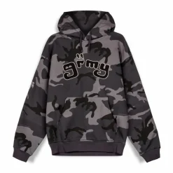 Grimey All Over Print Tusker Temple Vintage Hoodie Black | Fw23 Discount