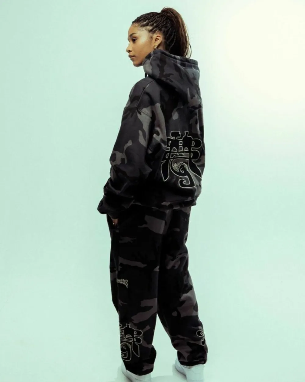 Grimey All Over Print Tusker Temple Vintage Hoodie Black | Fw23 Discount