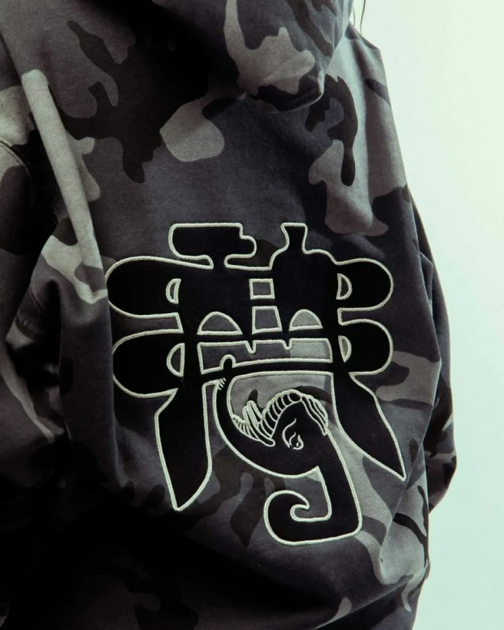 Grimey All Over Print Tusker Temple Vintage Hoodie Black | Fw23 Discount