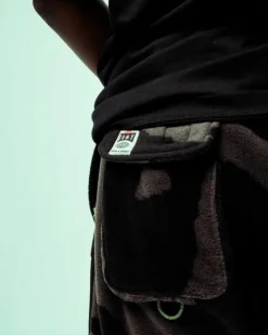 Grimey Back At You All Over Print Polar Fleece Track Pants - Black Store