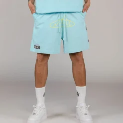 Grimey Cloven Tongues Sweatshorts Blue | Summer 23 Clearance
