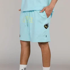 Grimey Cloven Tongues Sweatshorts Blue | Summer 23 Clearance