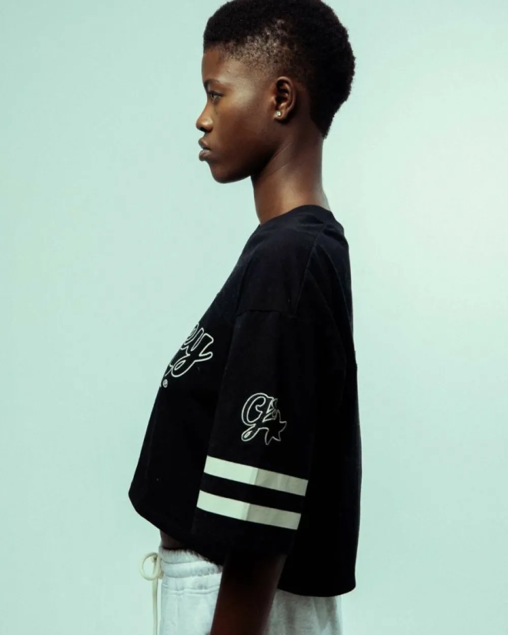 Grimey Madrid Girl Crop Football Jersey - Black | Fw23 Discount