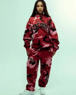 Grimey Pantalon Chandal All Over Print Tusker Temple - Red | Fw23 Outlet