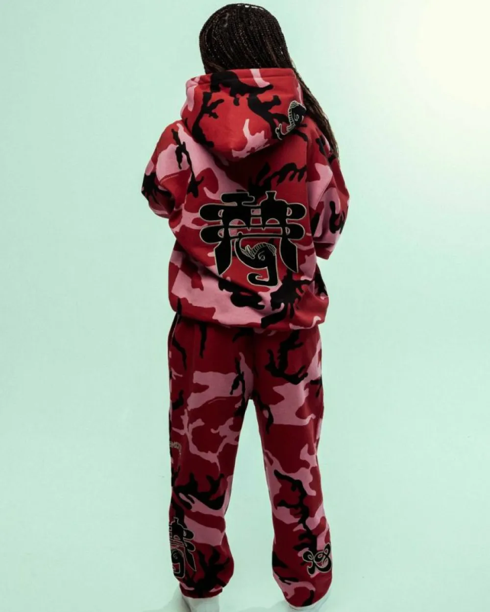 Grimey Pantalon Chandal All Over Print Tusker Temple - Red | Fw23 Outlet
