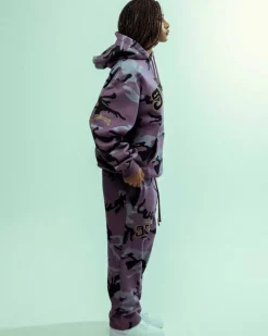 Grimey Pantalon Chandal All Over Print Tusker Temple - Purple | Fw23 Outlet