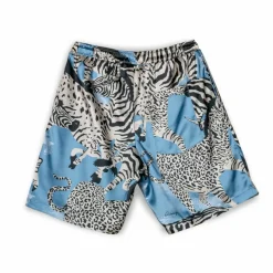 Grimey Pantalon Corto Animal Satin - Blue | Summer 23 Cheap