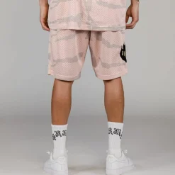 Grimey Pantalon Corto Cloven Tongues All Over Print Mesh - Cream | Summer 23 Store