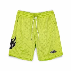 Grimey Pantalon Corto Cloven Tongues Mesh - Fluor Lime | Summer 23 Sale