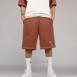 Grimey Pantalon Corto Fire Route - Brown | Spring 23 Sale