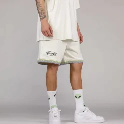 Grimey Pantalon Corto Ufollow Grmy - White | Spring 23 Cheap