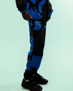 Grimey Pantalon Back At You All Over Print Polar Fleece - Royal Blue | Fw23 Cheap
