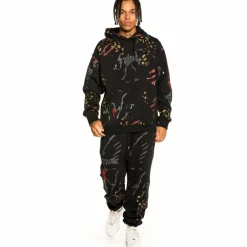 Grimey Pantalon "Jazz Thing All Over Print" Sweatpants - Black | Fall 21 Outlet