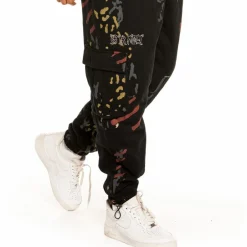 Grimey Pantalon "Jazz Thing" Padded All Over Print Sweatpants - Black | Fall 21 Hot