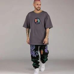 Grimey Pantalon Lost Boys All Over Jacquard Sweatpants - Black | Winter 22 Outlet