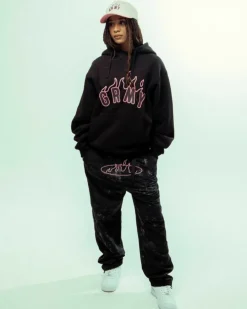 Grimey Pantalon Melted Stone Nylon Tie And Dye - Black | Fw23 Cheap