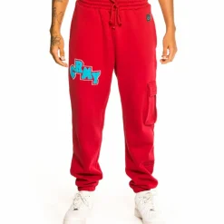 Grimey Pantalon "Singgang Junction" Sweatpants - Red | Fall 21 Best Sale