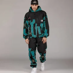 Grimey Pantalon Snow Fox All Over Print Polar Fleece - Blue | Winter L 22 Sale