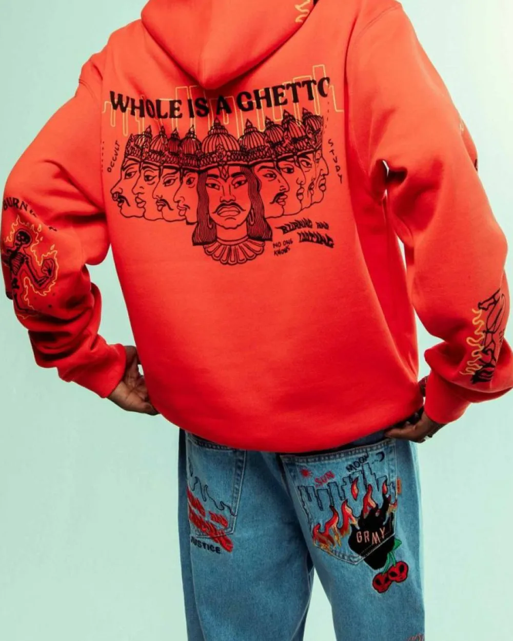 Grimey Pantalon Vaquero The Sweet Burn Regular - Washed Blue | Fw23 Store