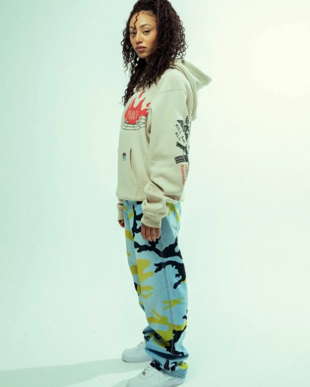Grimey Pantalon Vaquero The Strait Talk All Over Print Camo Regular - Washed Camo | Fw23 Sale