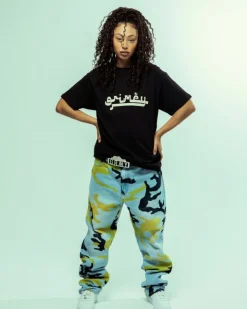 Grimey Pantalon Vaquero The Strait Talk All Over Print Camo Regular - Washed Camo | Fw23 Sale