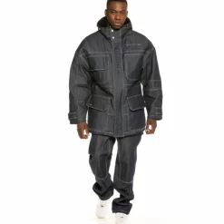 Grimey Parka Nite Marauder Fw20 Indigo Blue New