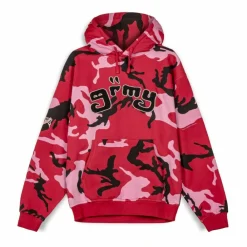 Grimey Sudadera Capucha All Over Print Tusker Temple Vintage - Red | Fw23 Flash Sale