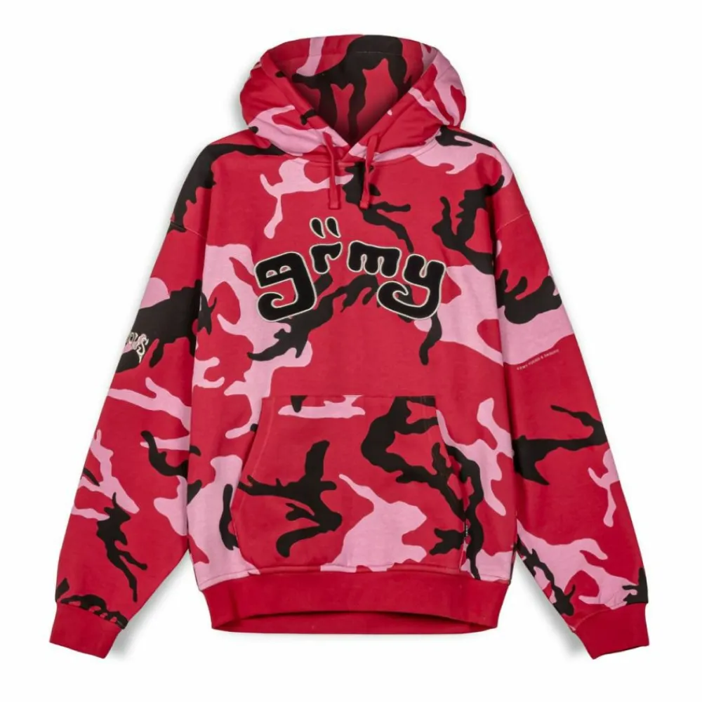 Grimey Sudadera Capucha All Over Print Tusker Temple Vintage - Red | Fw23 Flash Sale