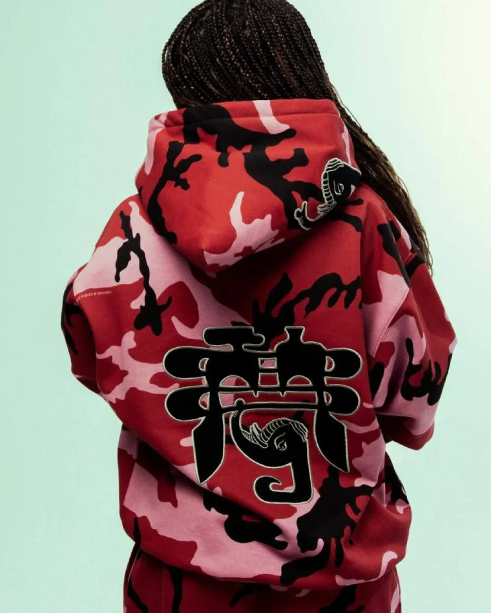 Grimey Sudadera Capucha All Over Print Tusker Temple Vintage - Red | Fw23 Flash Sale
