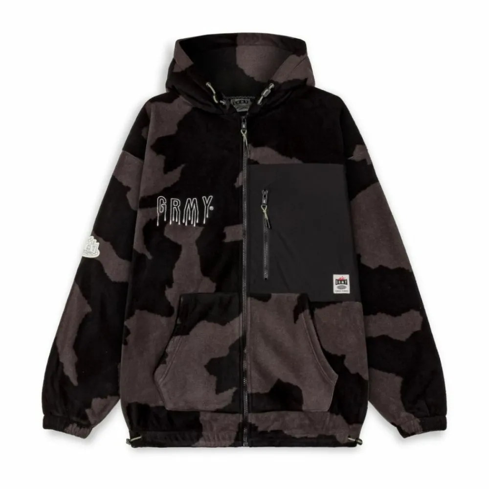 Grimey Sudadera Capucha Back At You All Over Print Polar - Black | Fw23 Shop