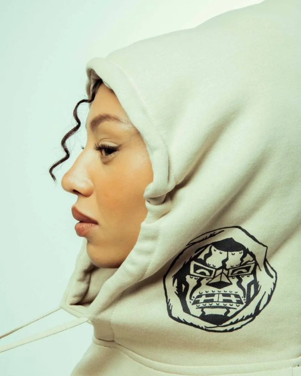 Grimey Sudadera Capucha Back At You Wide Hole Vintage - Cream | Fw23 Cheap