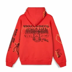 Grimey Sudadera Capucha Back At You Wide Hole Vintage - Red | Fw23 Hot