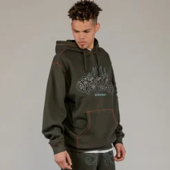 Grimey Sudadera Capucha Fire Route - Black | Spring 23 Outlet