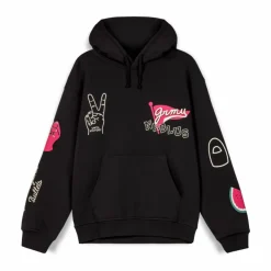 Grimey Sudadera Capucha Nablus Vintage - Black | Fw23 Clearance