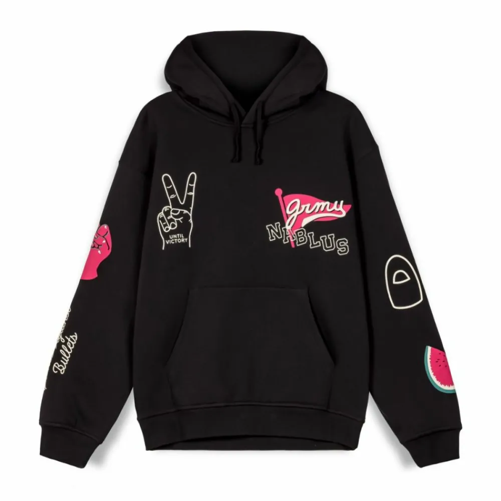 Grimey Sudadera Capucha Nablus Vintage - Black | Fw23 Clearance