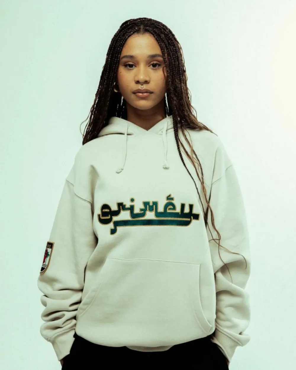 Grimey Sudadera Capucha Nablus Stones Vintage - White | Fw23 Cheap