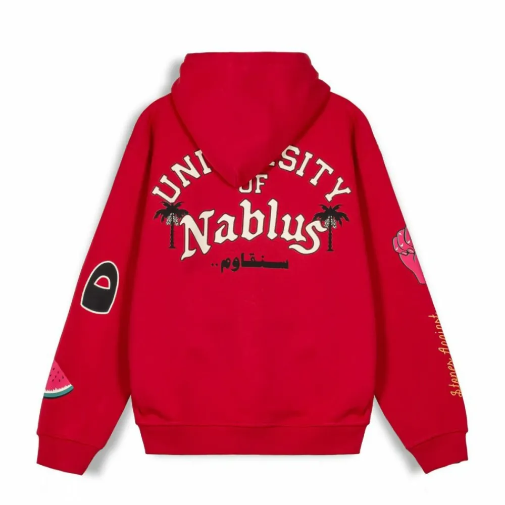 Grimey Sudadera Capucha Nablus Vintage - Dark Red | Fw23 Online