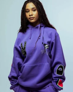 Grimey Sudadera Capucha Nablus Vintage - Purple | Fw23 Discount