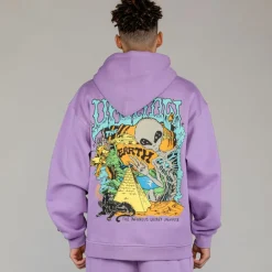 Grimey Sudadera Capucha Ufollow Lilac | Spring 23 Cheap