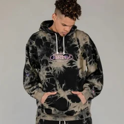 Grimey Sudadera Capucha Ufollow Bleached - Black | Spring 23 Best