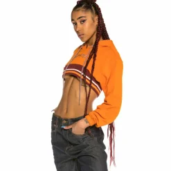 Grimey Sudadera Chica Acknowledge Crop Hoodie Ss20 Orange Best Sale