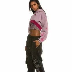Grimey Sudadera Chica Yoga Fire Super Crop Hoodie Fw20 Violet Store