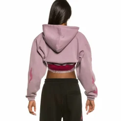 Grimey Sudadera Chica Yoga Fire Super Crop Hoodie Fw20 Violet Store